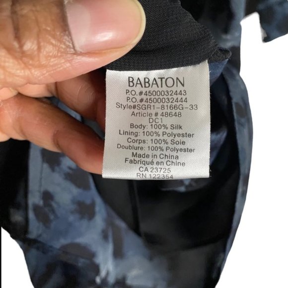 Aritzia x Babaton Women's Blue Animal Print Mini Silk Dress - Picture 8 of 10